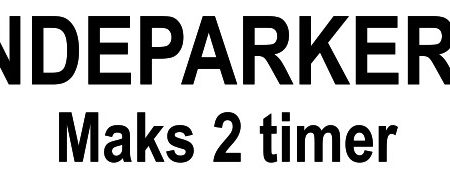 Kundeparkering maks 2 timer (skilt)