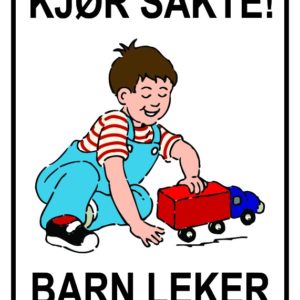 Kjør sakte, barn leker 1 (skilt)